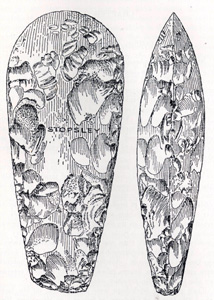 Neolithic polished axehead in William Austin's History of Luton